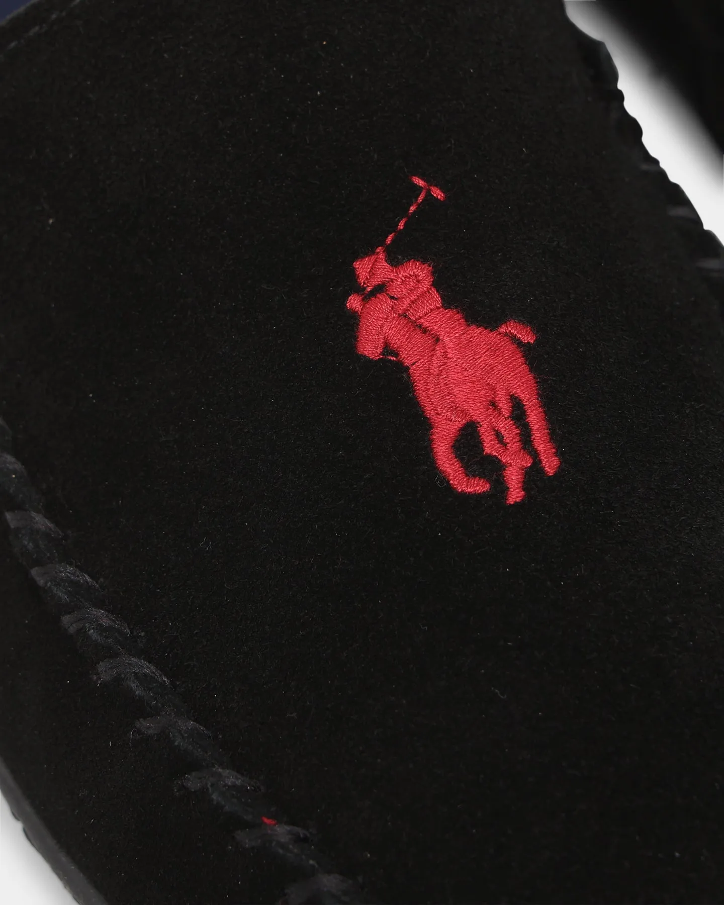 Polo Ralph Lauren Collins Slipper Black Traction Optimized Pattern Canvas