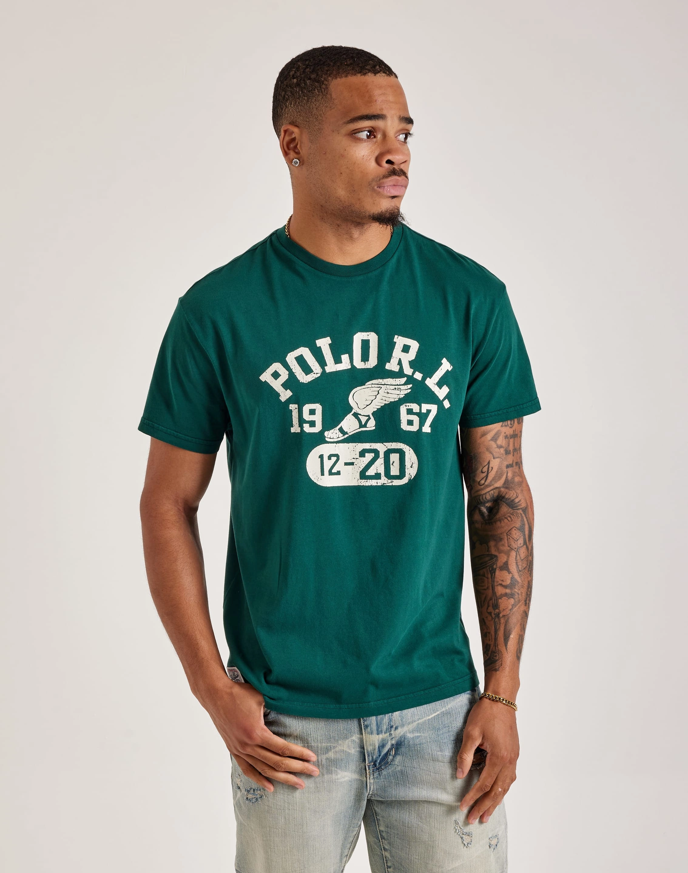 Polo Ralph Lauren Classic Fit Jersey Graphic Tee soccer players' traction cyclists'