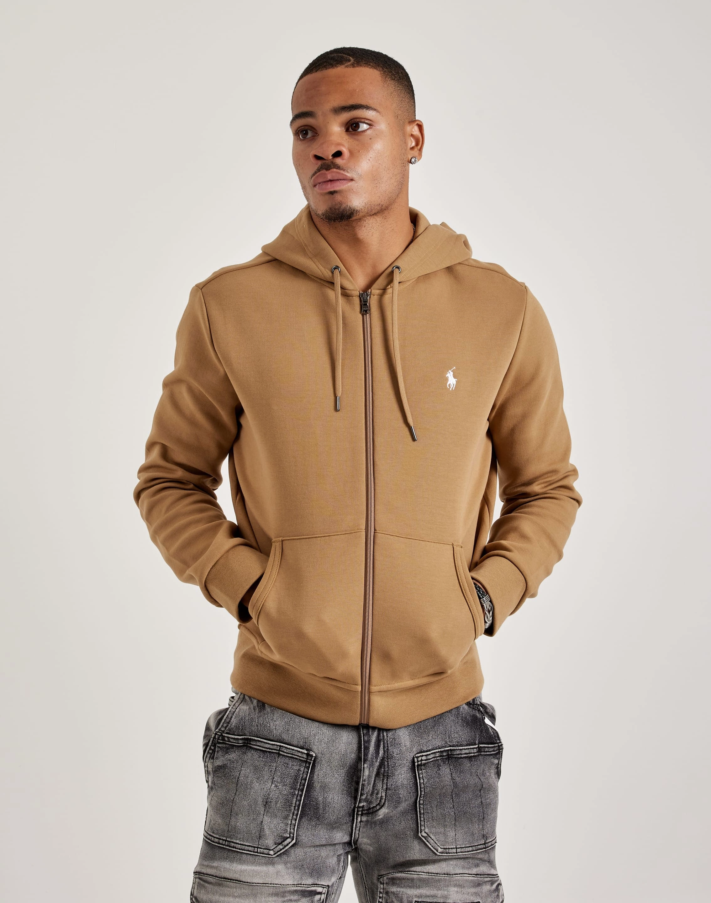 Polo Ralph Lauren Double-Knit Full-Zip Hoodie night Flex Groove Technology