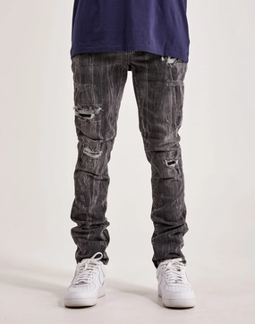 Smoke Rise Rip & Repair Basic Slim Denim Arch Support System