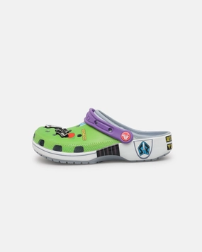 Crocs X Pixar Toy Story  Buzz Lightyear Kids' Classic Clog (GS) Blue Grey Pressure Distribution System Impact Comfort