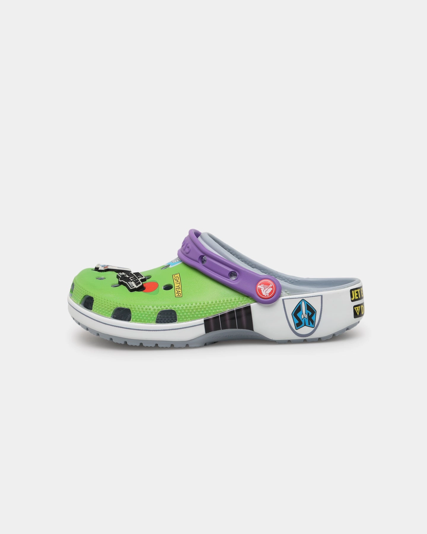 Crocs X Pixar Toy Story  Buzz Lightyear Kids' Classic Clog (GS) Blue Grey Pressure Distribution System Impact Comfort