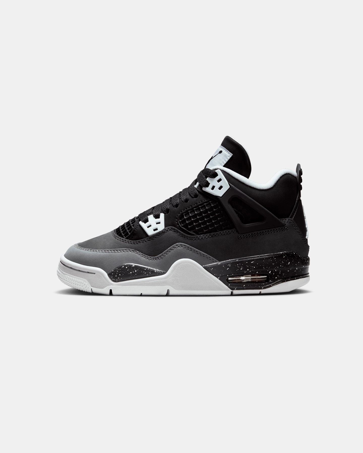 Flexible Support Jordan Kids' Air Jordan 4 Retro (GS) "Fear" Black/White