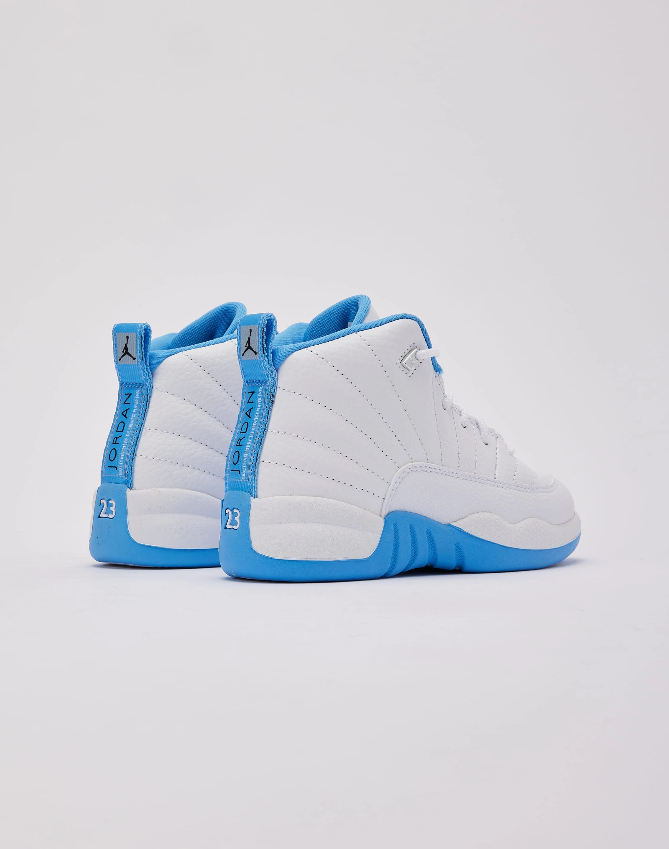 Jordan Air Jordan 12 Retro 'White and University Blue' Pre-School Flexible Arch Support