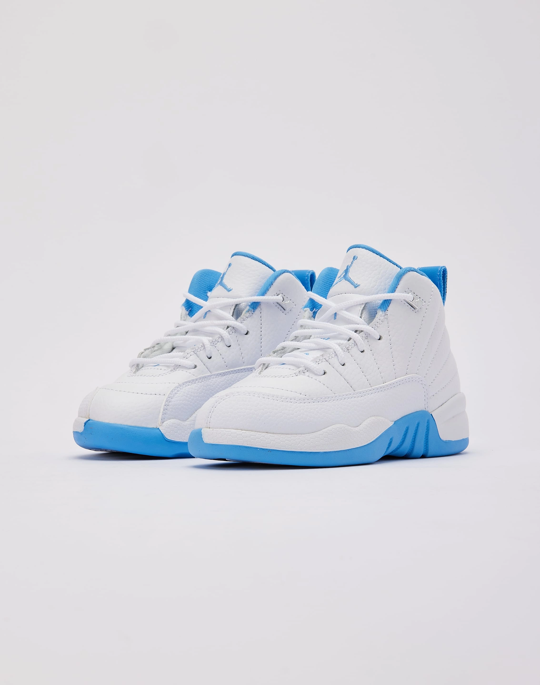 Jordan Air Jordan 12 Retro 'White and University Blue' Pre-School High-Quality Cushioning
