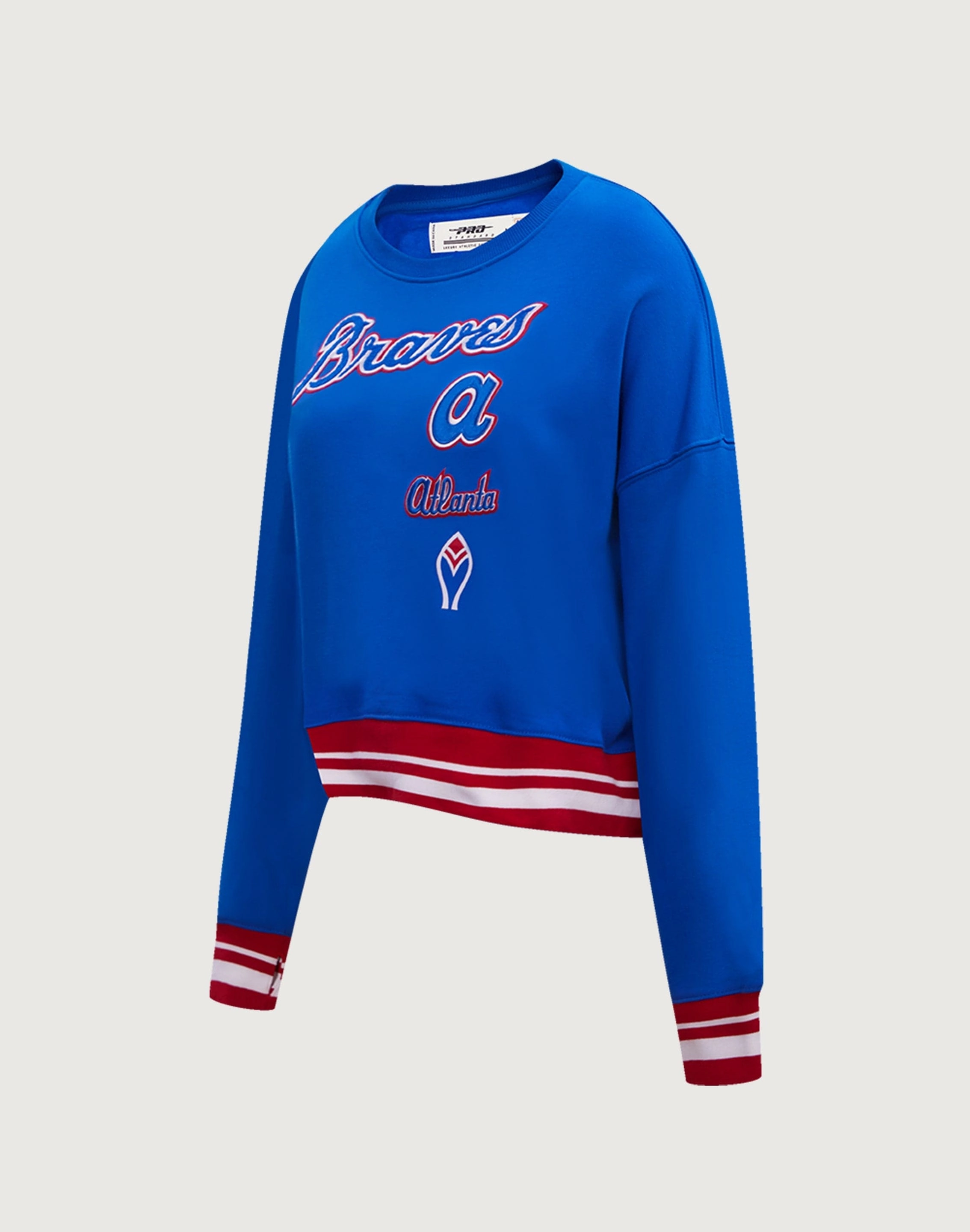 Pro Standard MLB Atlanta Braves Retro Classic Rib Crewneck Hydrophobic coating Microfiber Lining