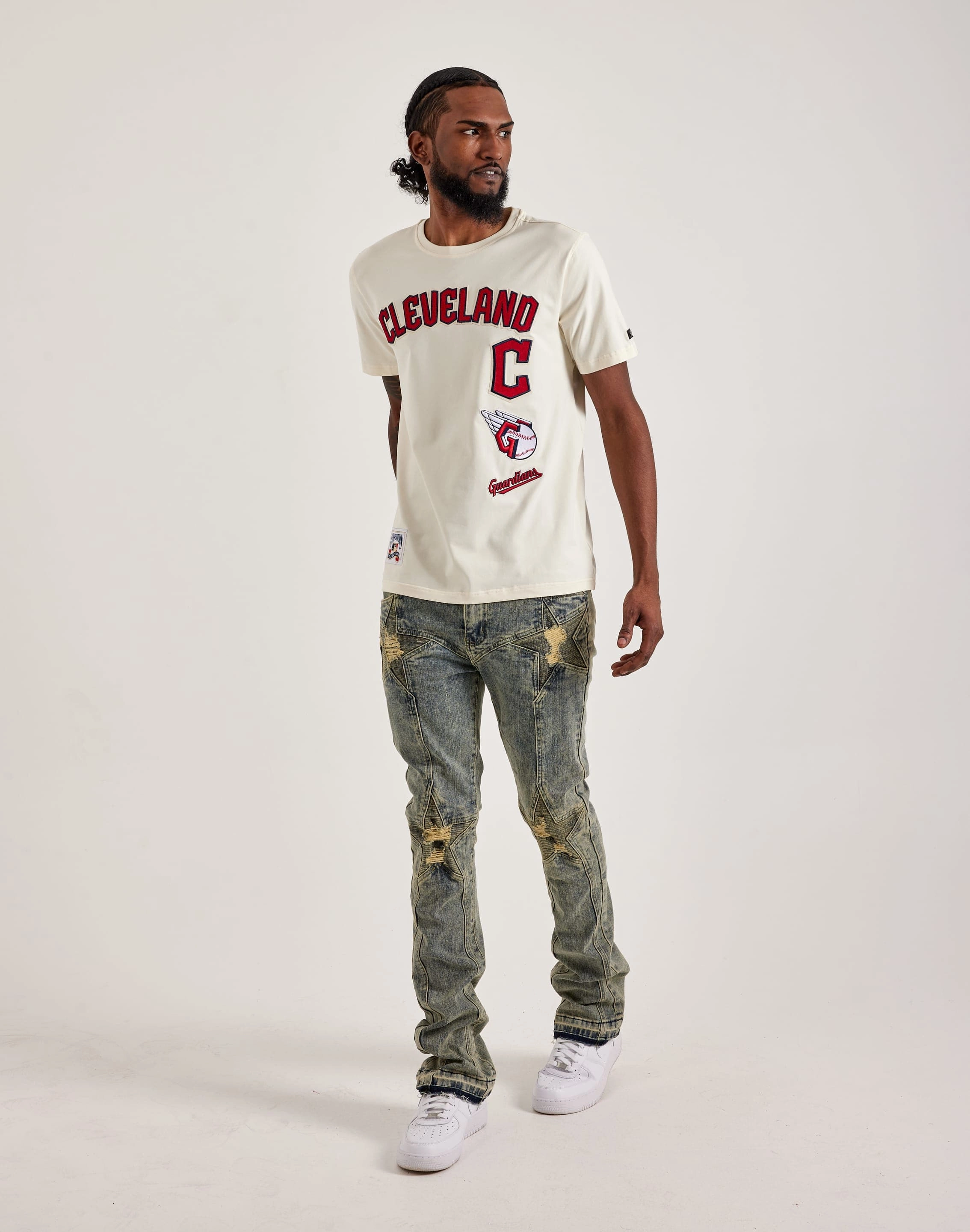 Pro Standard MLB Cleveland Guardians Retro Classic Tee Designer Look synthetic sole