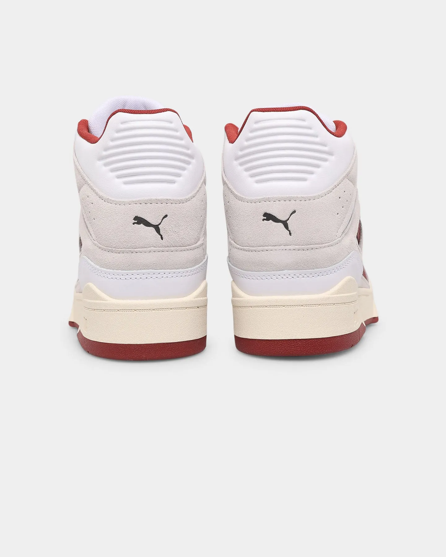 Puma Slipstream Hi Heritage Shoes Puma White-Nimbus Cloud-Intense Red Collapsible Heel Design