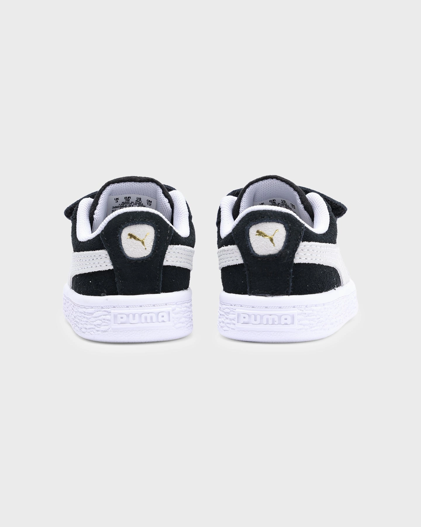 Puma Infant Suede Classic XXI Black/White Gentle Support