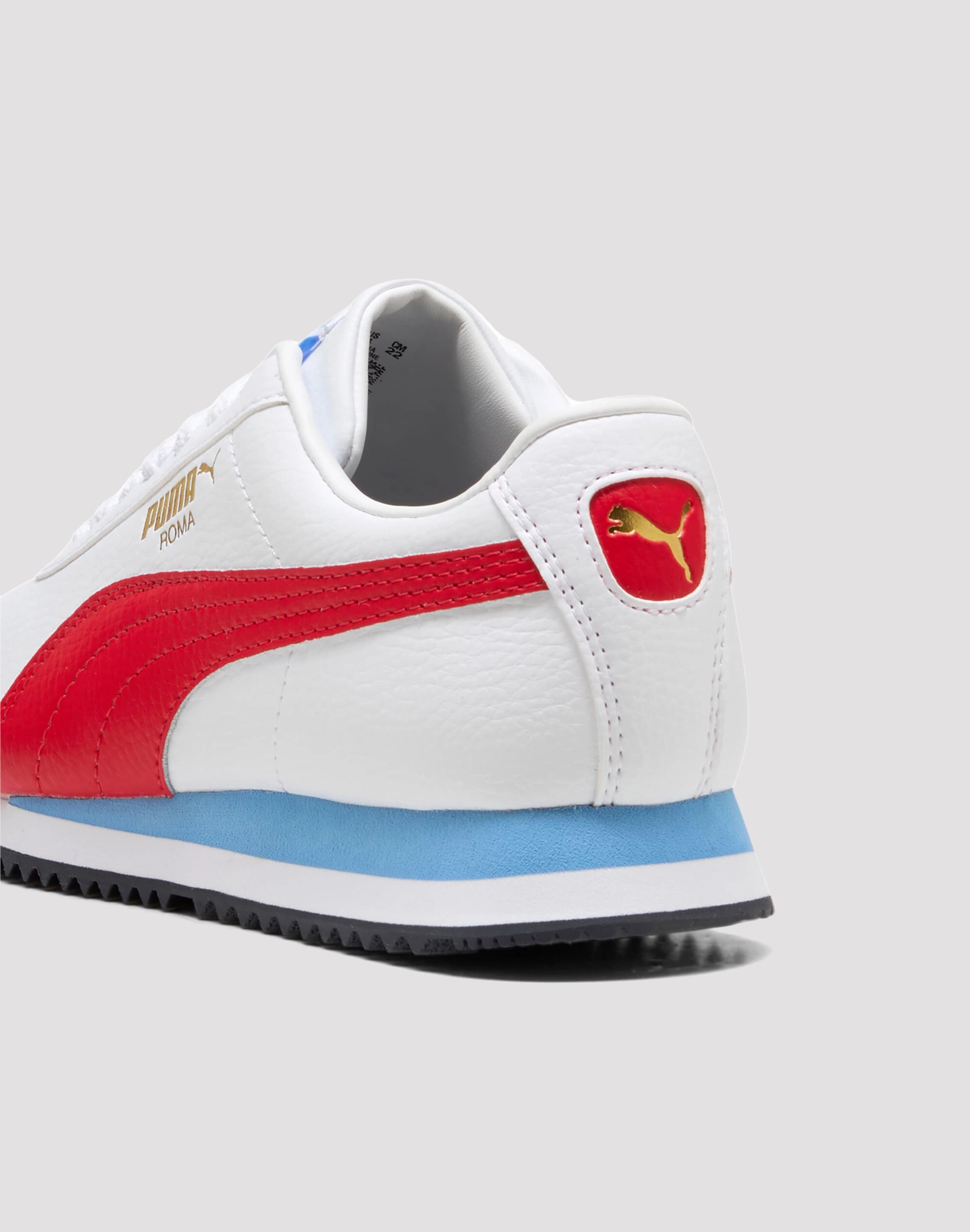 Responsive Midsole Pro-Level Flexibility Puma Roma 24 Standard Grade School Boys' "White/Red/Blue"