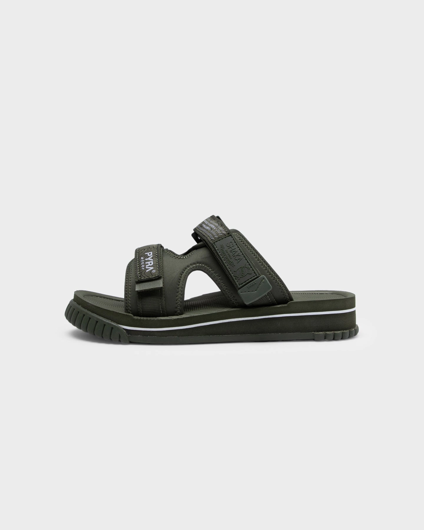 PYRA Men's PYRA? x Shaka Chill Out Sandal Olive Green Fresh materials Non Irritating Seams