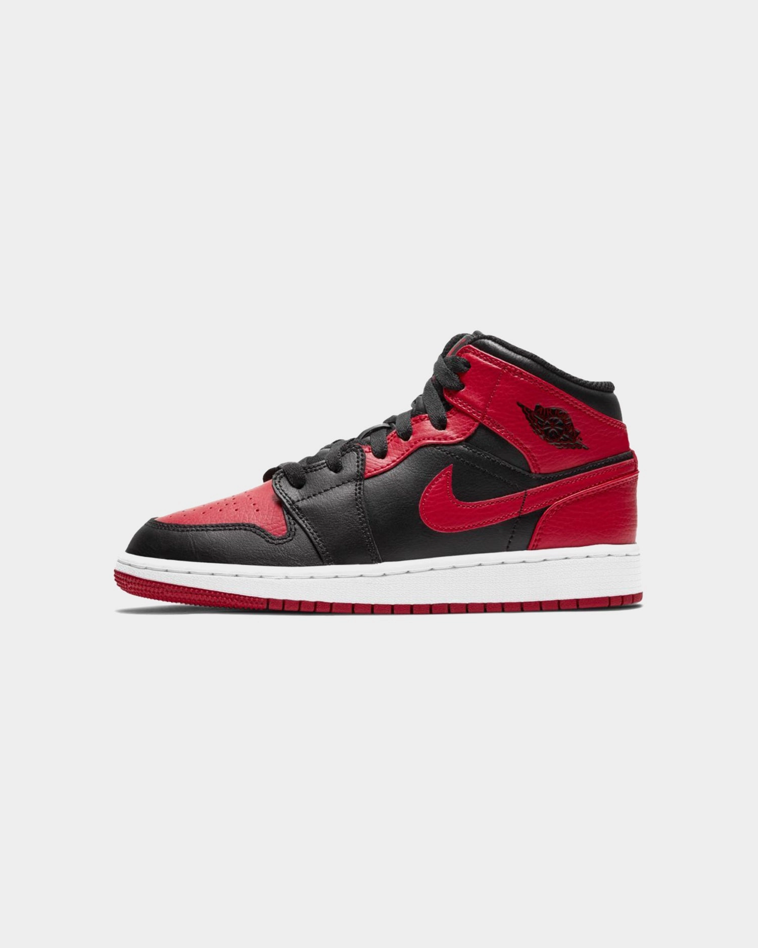 Jordan Kid's Air Jordan 1 Mid (GS) "Banned" Black/Red/White Skating Pump