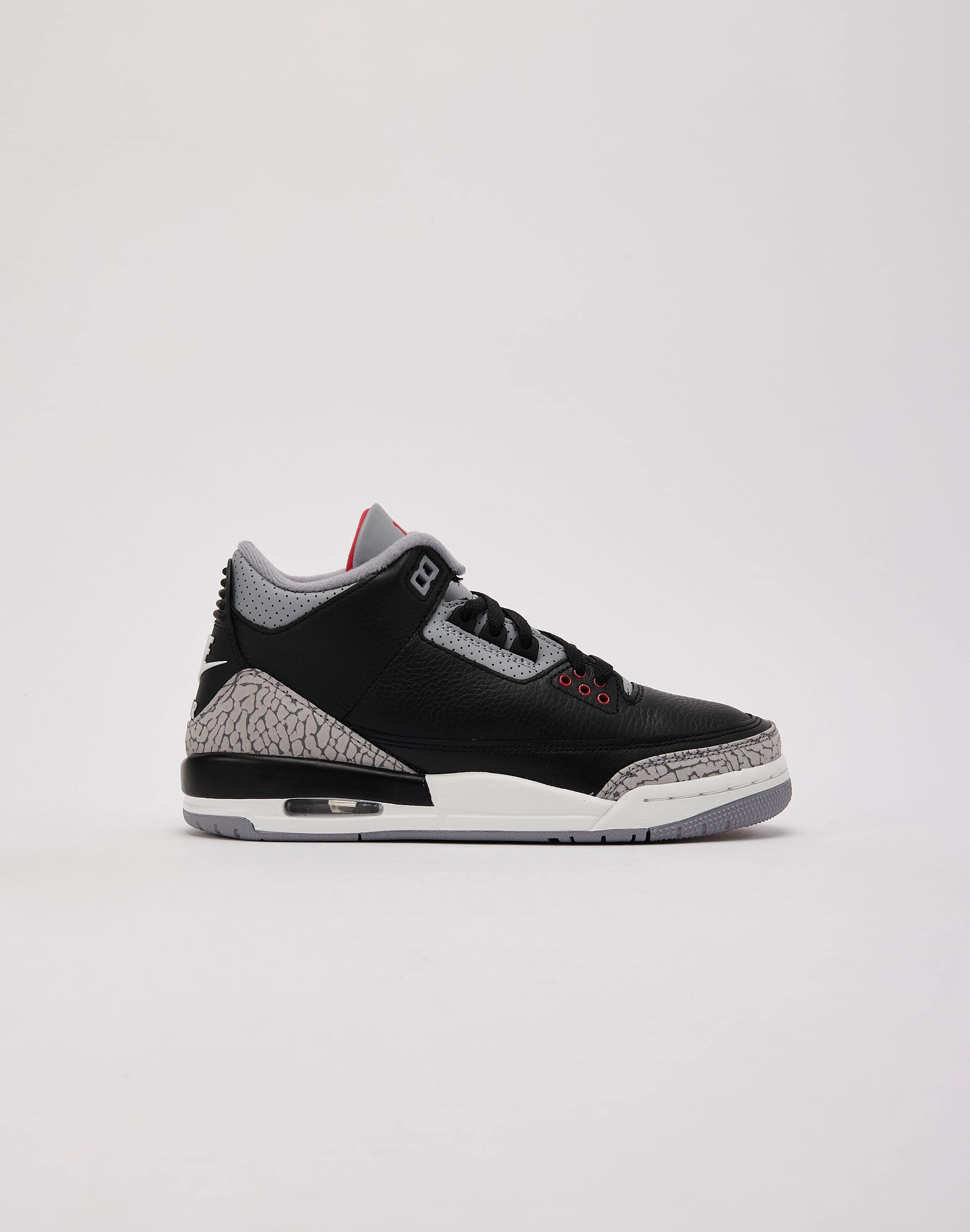 Jordan Air Jordan 3 Retro 'Black Cement' Grade-School Torsion Flex Ventilated Collar Design