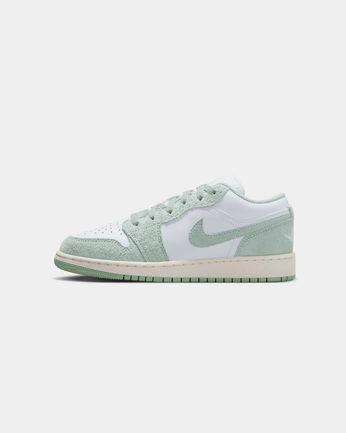 Jordan Kids' Air Jordan 1 Low SE (GS) White/Seafoam-Sail Shock absorption system No-Slip Grip