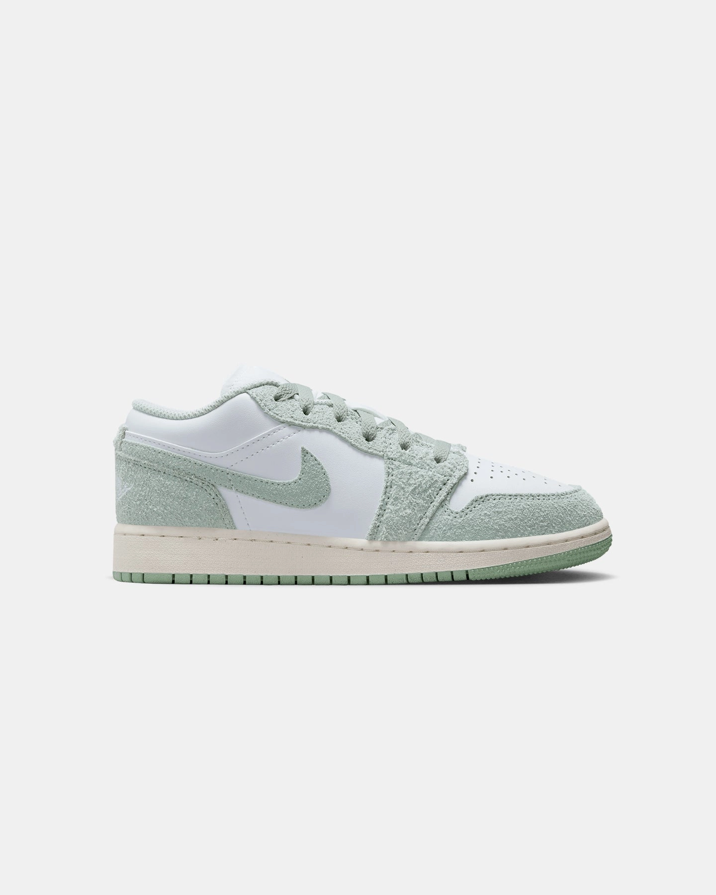 Breath Friendly Jordan Kids' Air Jordan 1 Low SE (GS) White/Seafoam-Sail