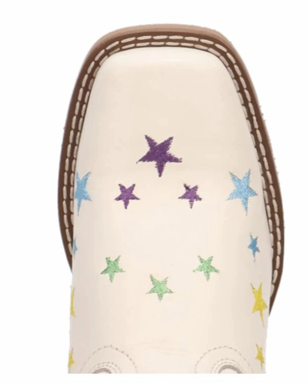 Dan Post Starlett - Girl's White and Multi-Colored Star Cowgirl Boots DPC4005 All-Purpose Footwear