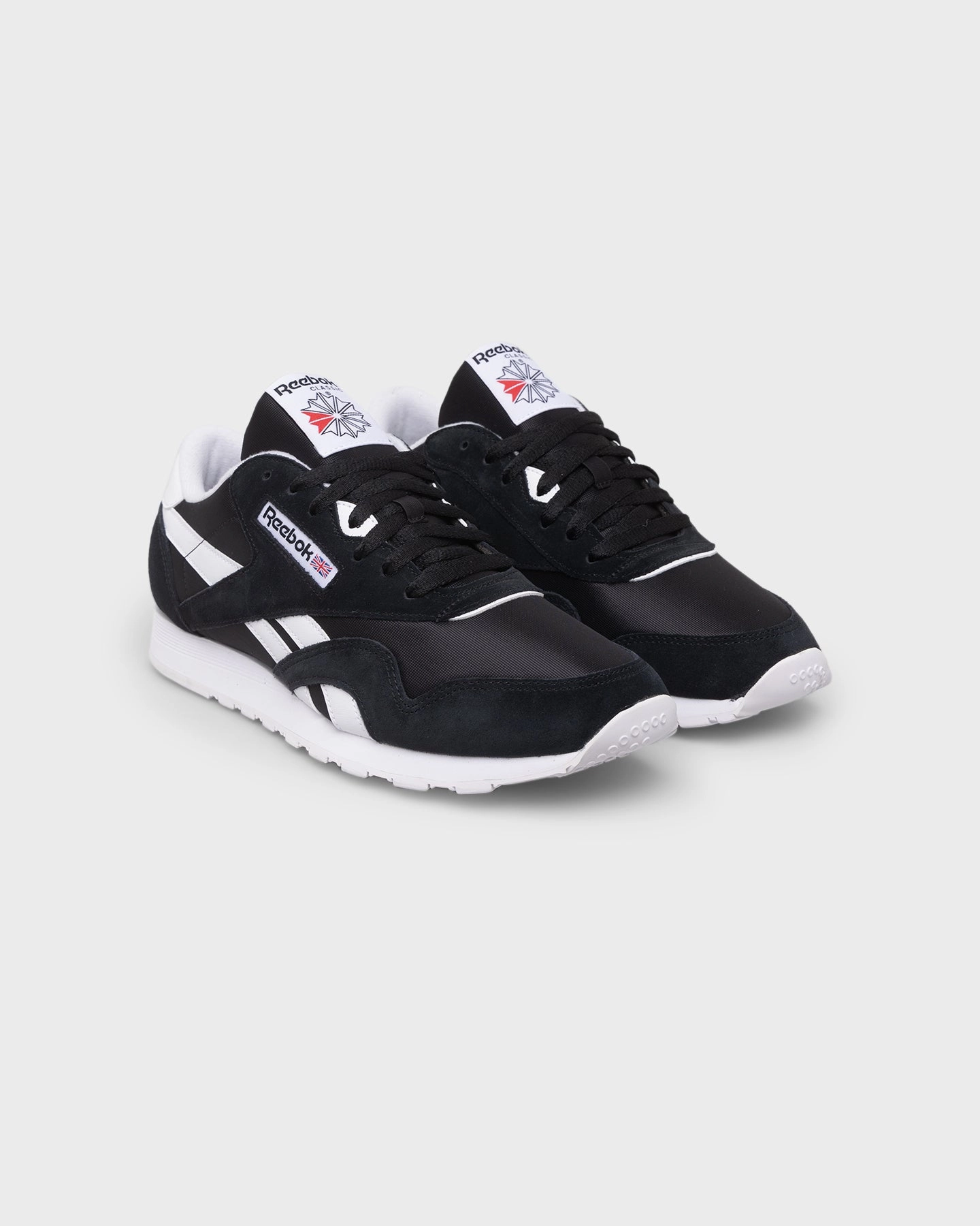 Reebok Classic Nylon Core Black/Footwear White Fashionable Flats Shoes