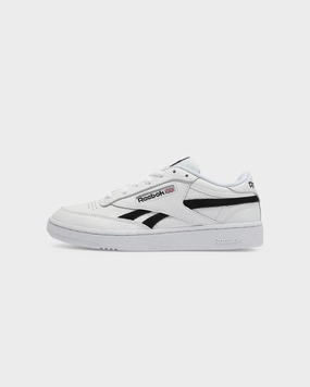 Reebok Club C Revenge MU White/Black Rubberized Tread Embroidered