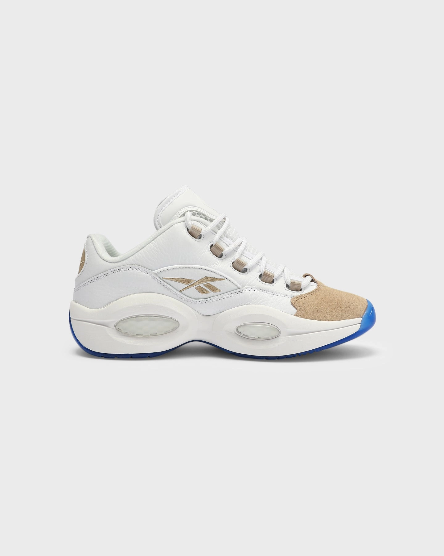 Reebok Question Low White/White/Sand Magnetic Closure System