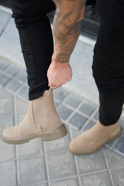 Saint Morta Chunky Chelsea Boot Tan Weatherproof Coating