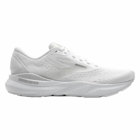 Brooks Women's 120426 148 Adrenaline GTS 24 White Oyster Alloy Cushion Support Running Shoes Anti Odor Coating Neutral Stride Engineering