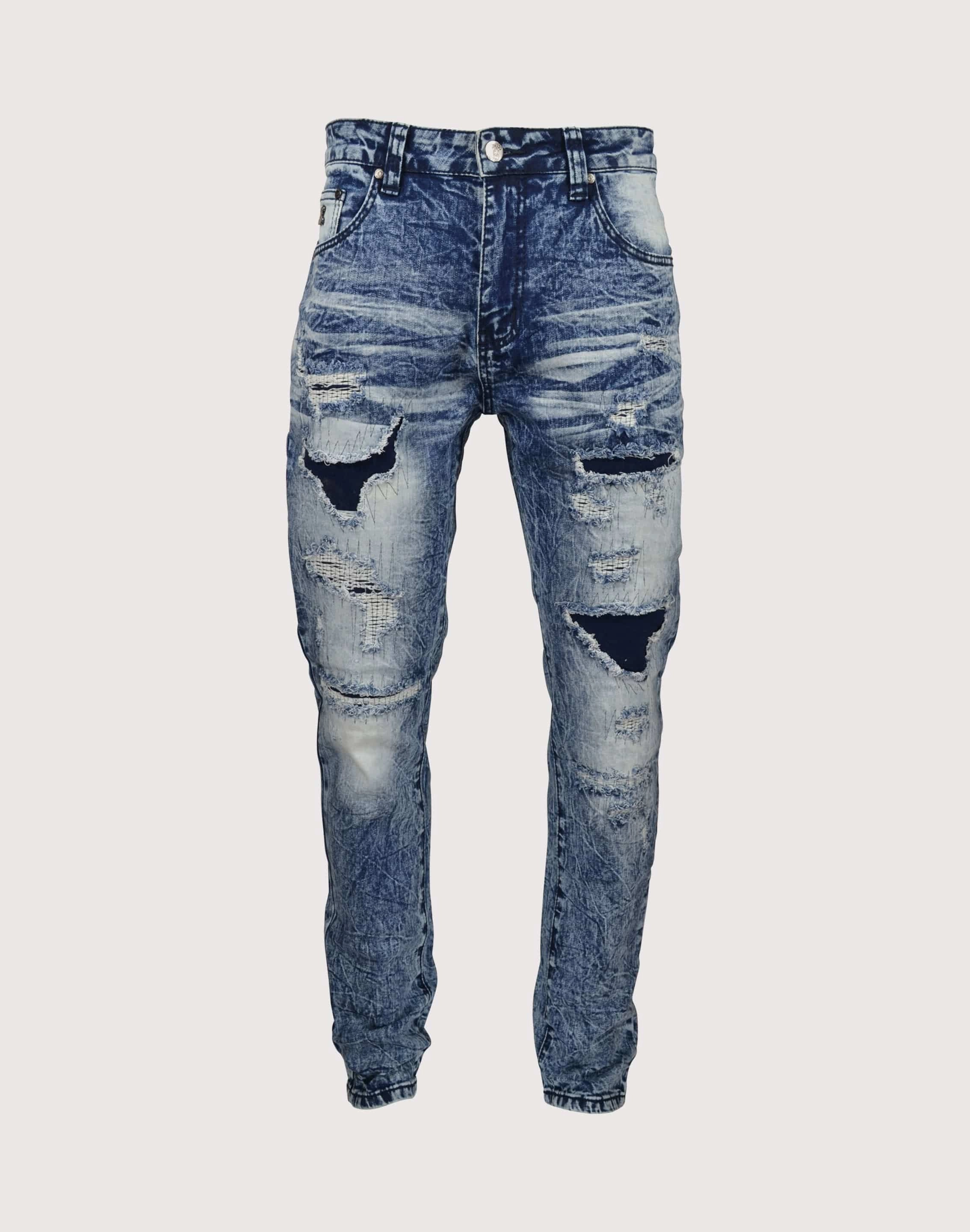 Pressure Distribution Nodes quality-built Grindhouse Rip N Repair Slim Fit Denim Jeans