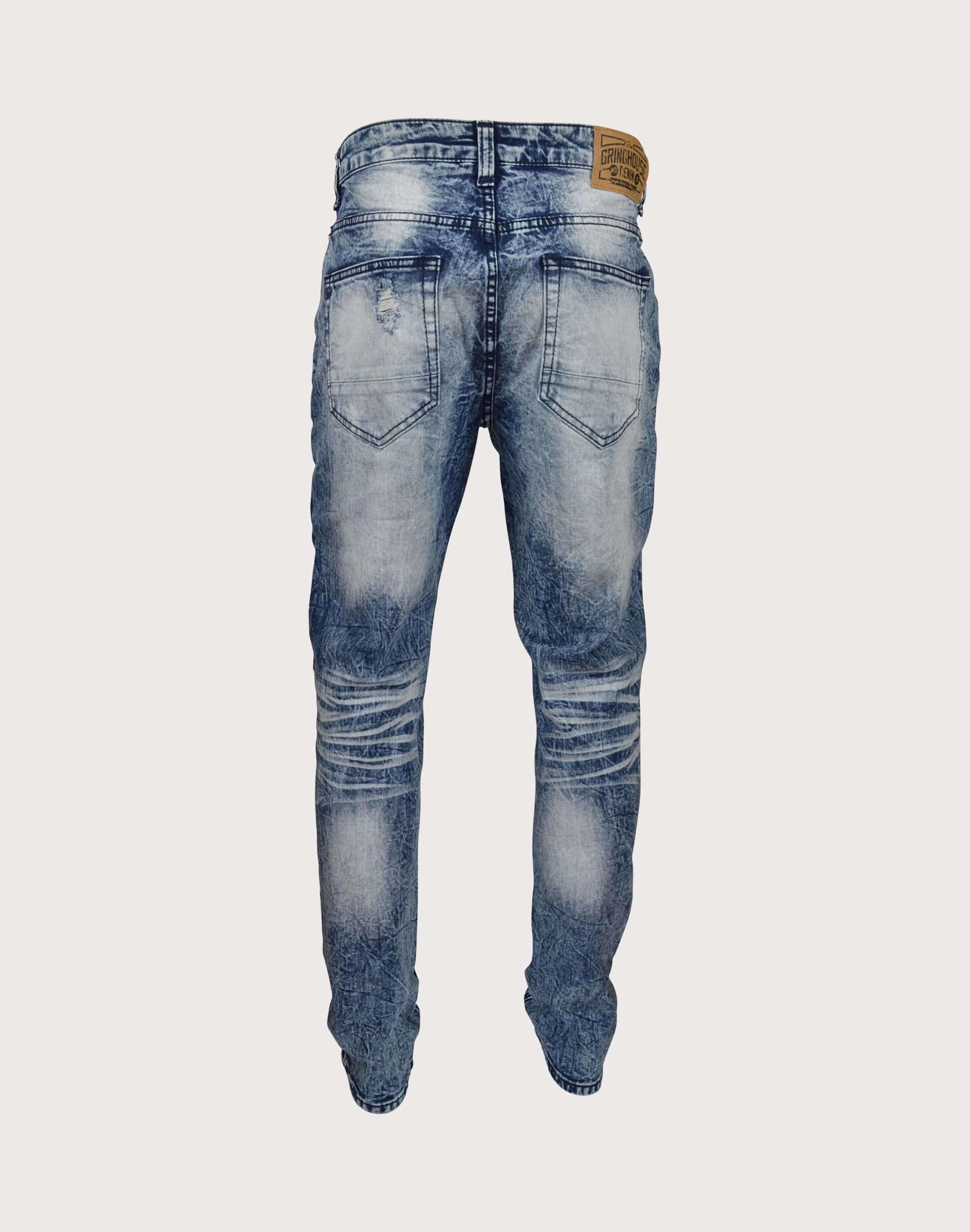 Grindhouse Rip N Repair Slim Fit Denim Jeans Microfiber Inner Lining Slim breathability