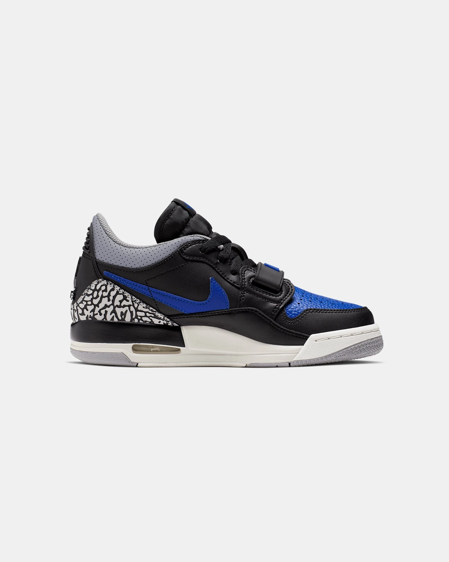 Pressure Zone Mapping Reinforced Toe Guard Jordan Kids' Air Jordan Legacy 312 Low (GS) Black/Game Royal