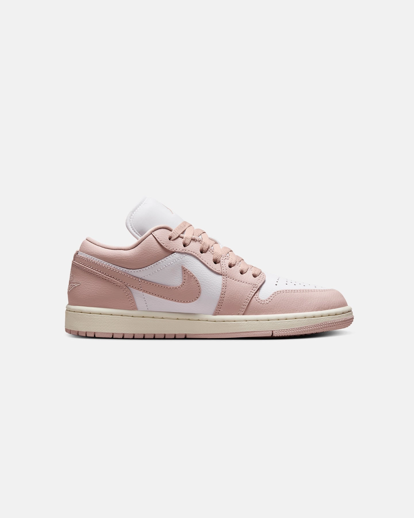 Jordan Women's Air Jordan 1 Low "Strawberry Milk" White/Pink Oxford Soft-touch design