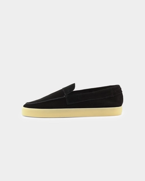 Saint Morta Hemisphere Suede Slip On Loafer Black/Gum Microfiber Interior
