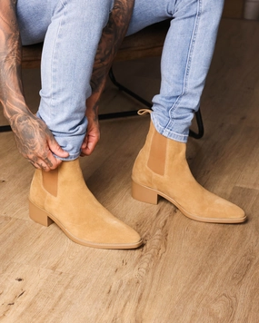 Saint Morta Nomad Pointy Toe Chelsea Boot Camel support - level