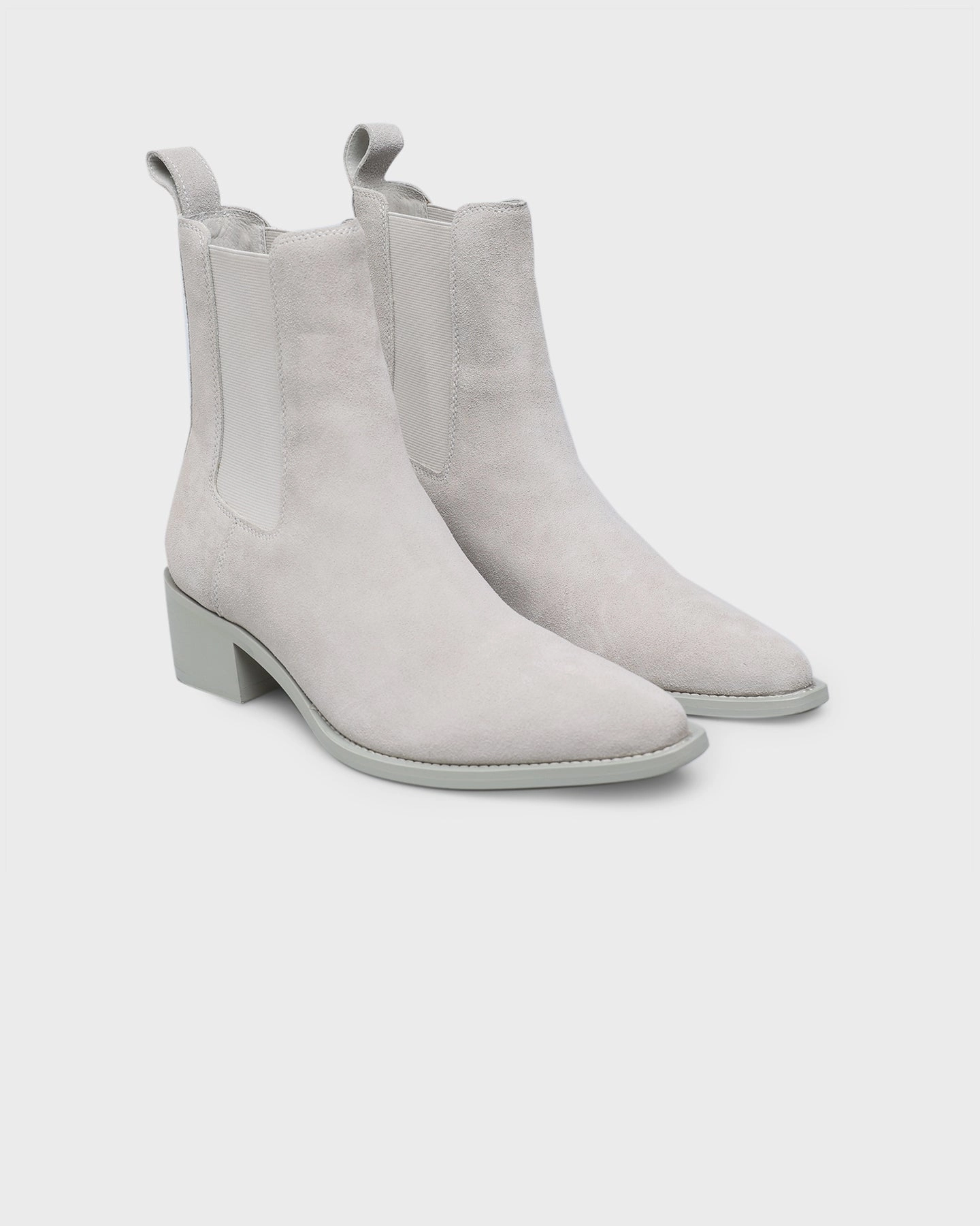 Saint Morta Nomad Pointy Toe Chelsea Boot Light Grey Stretchable Collar