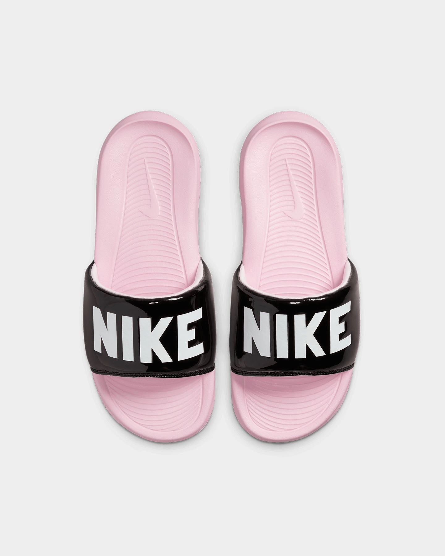 Flexible Torsion System Tread Pattern Nike Women's Victori One Slides Black/White-Pink
