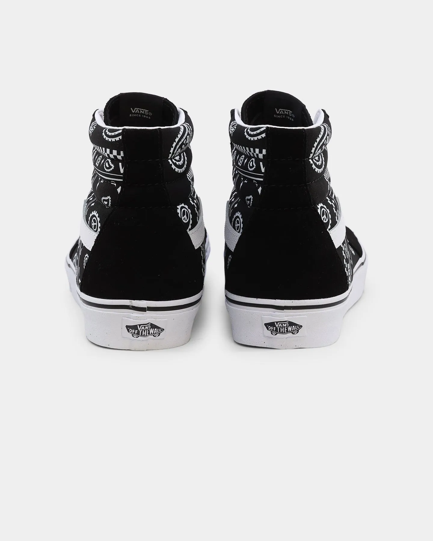 Vans SK8-HI 'Peace Paisley' Black/True White Universal Fit Design Smart stability