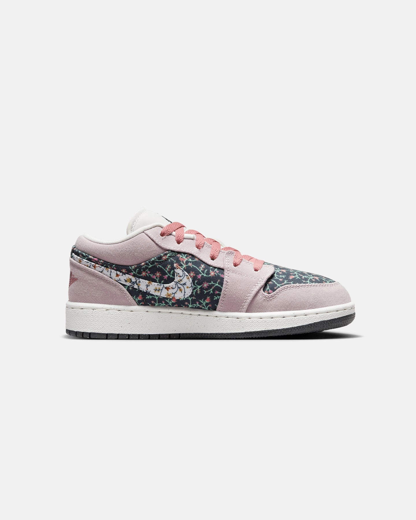 Track Day Energy Return Foam Jordan Kids' Air Jordan 1 Low SE "Floral" (GS) Platinum Violet