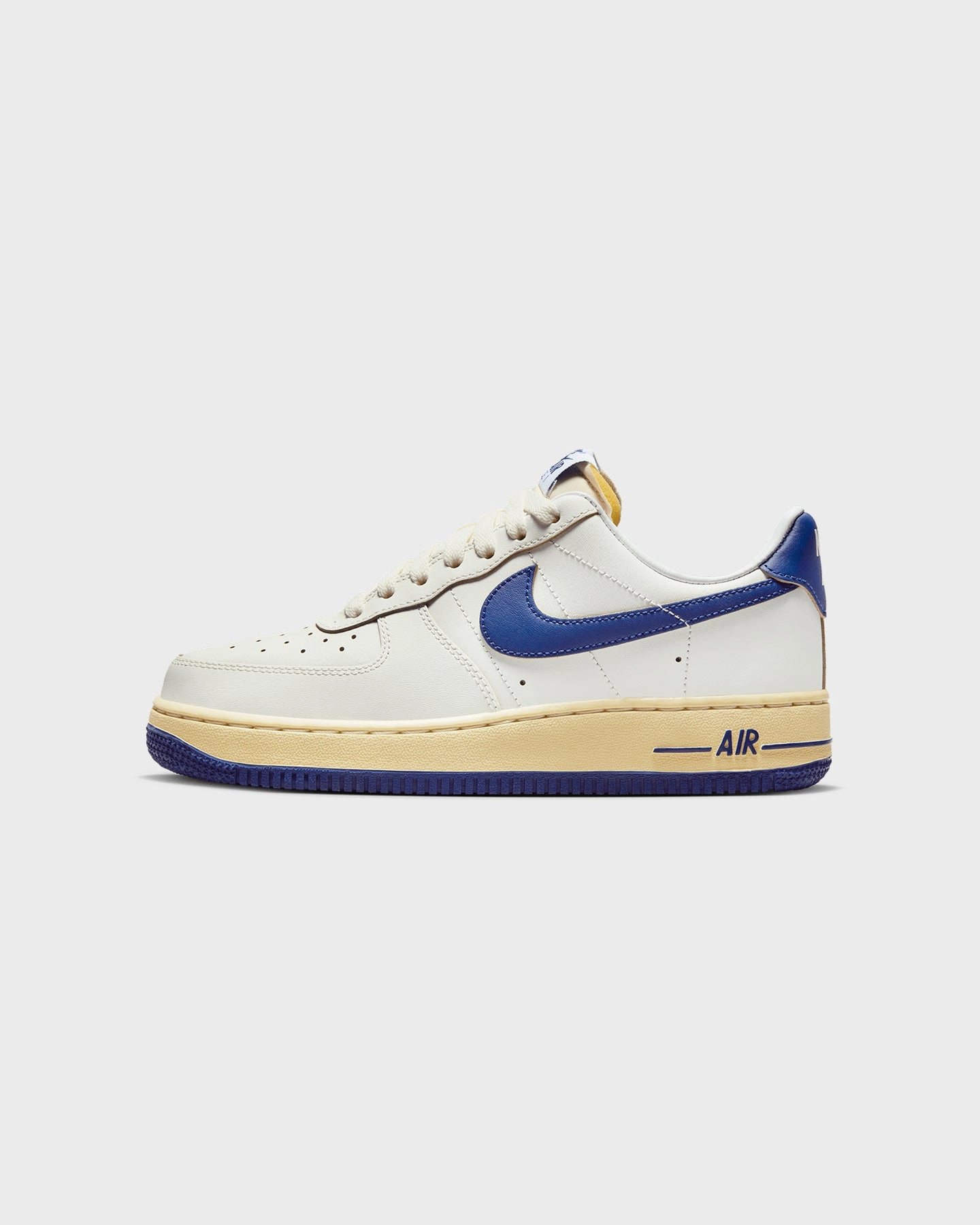 All-purpose sole Magnetic Closure System Nike Women's Air Force 1 '07 NCPS "Athletic Department" Sail/Deep Royal Blue