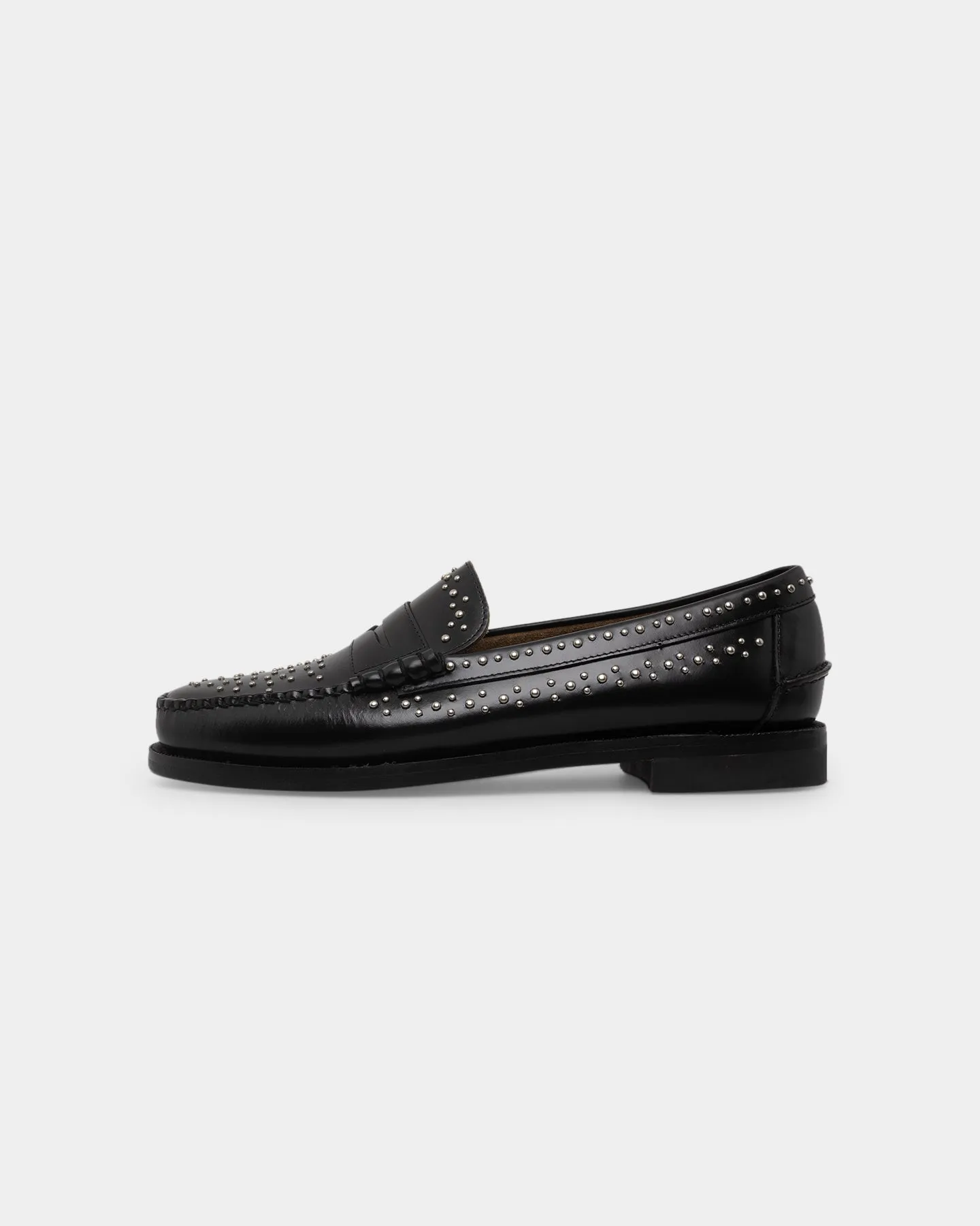 Sebago Dan Studs Black Athletic materials Stiff