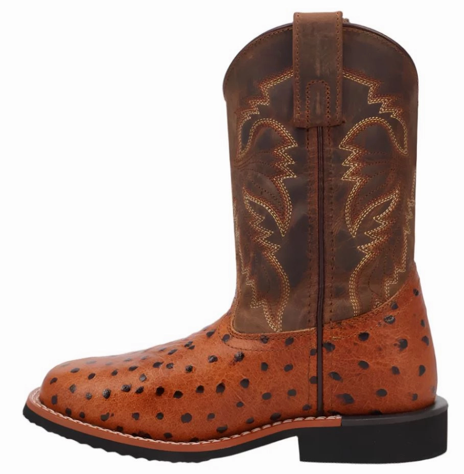 Flexible Comfort DPC5008 Dan Post Jet Leather Youth Cowboy Boot - Tan Cognac