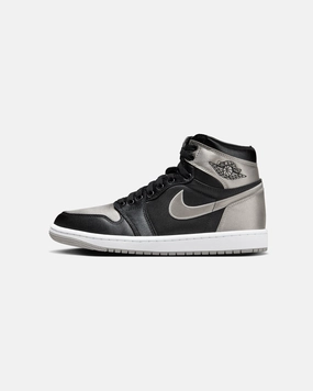 Jordan Women's Air Jordan 1 Retro High OG "Satin Shadow" Black/Medium Grey Flat Recycled Textile