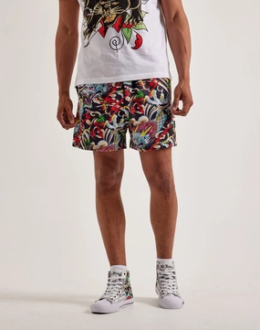 Shock Diffusing Plate Ed Hardy Dragon Mesh Shorts
