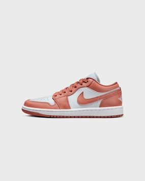 Breathable mesh upper Jordan Women's Air Jordan 1 Low "Pink Salmon" Pure Platinum/Sky J Orange