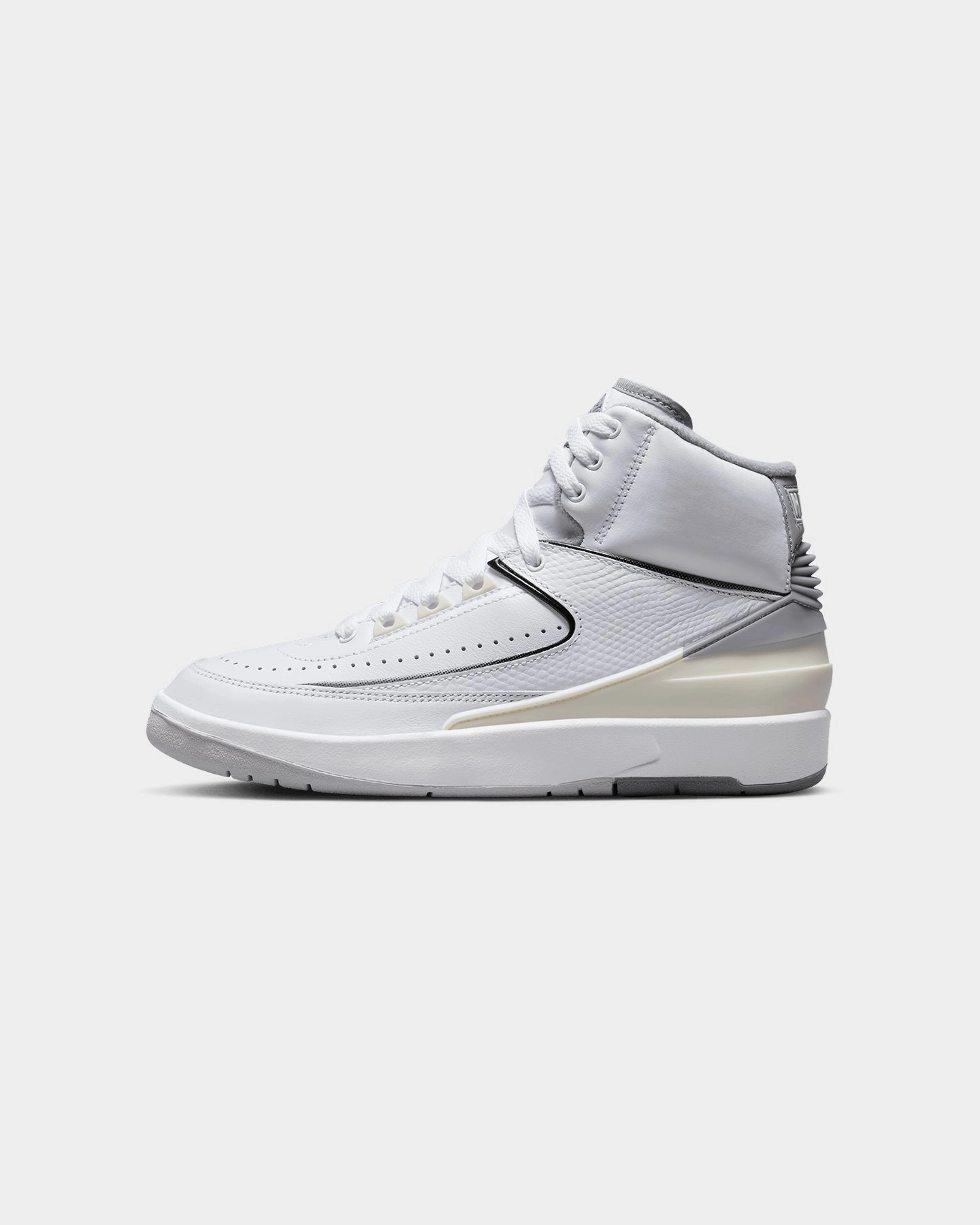 Jordan Kids' Air Jordan 2 Retro (GS) "Cement Grey" White/Cement Grey Flex Groove Technology Speed Form
