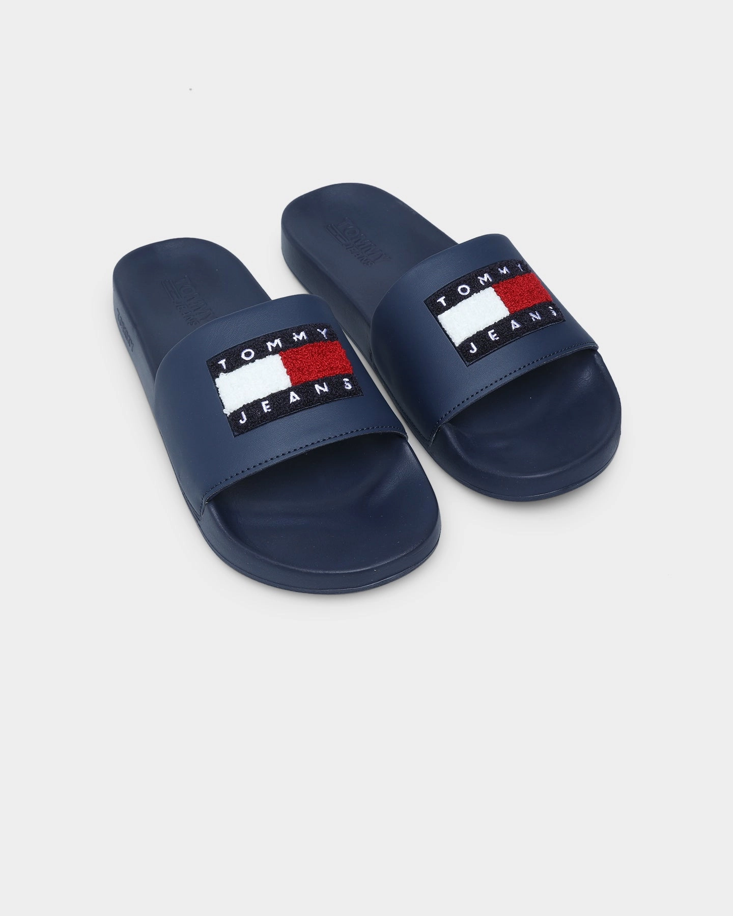 Tommy Jeans Towelling Flag Pool Slides Twilight Navy Strap