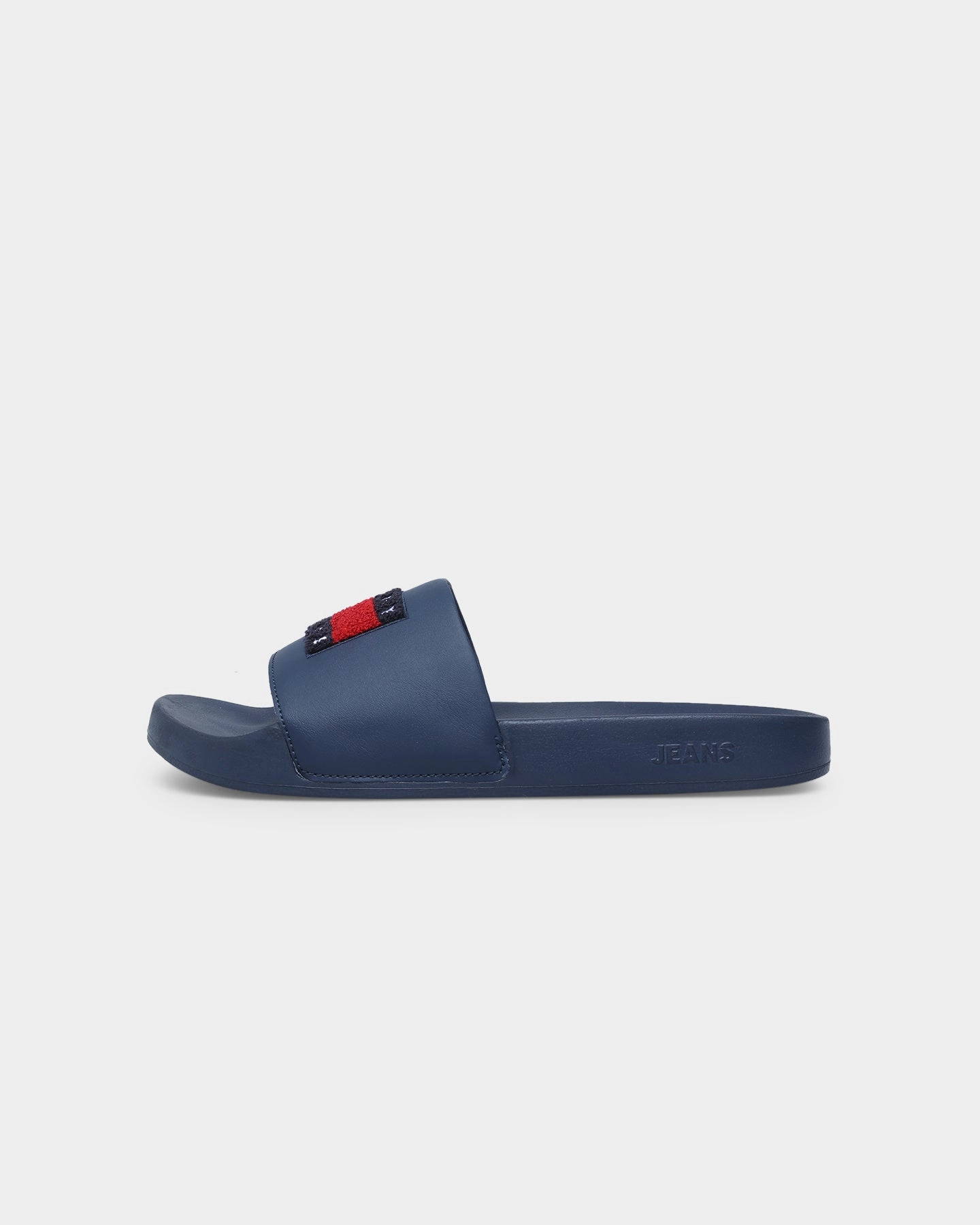 Indoor Comfort Tommy Jeans Towelling Flag Pool Slides Twilight Navy