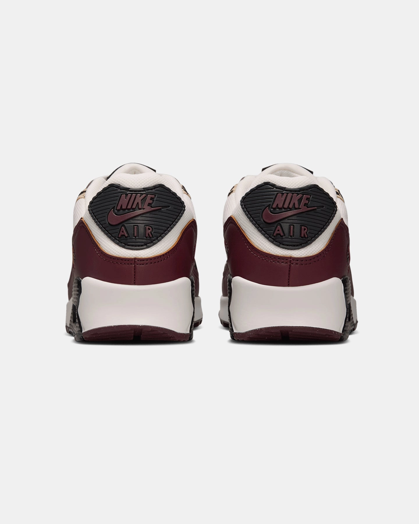 Nike Women's Air Max 90 Sail/Burgundy Crush/Black dance shoes Non-marking sole