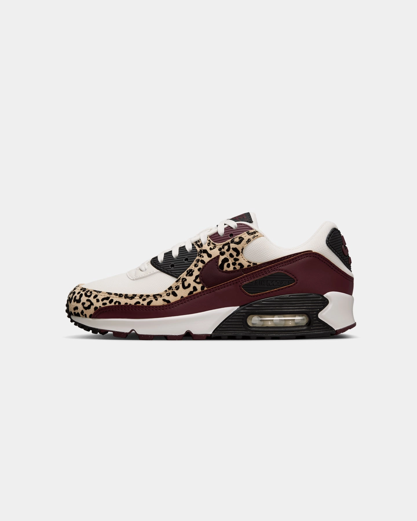 Secure Design Non Slip Lace Lock Nike Women's Air Max 90 Sail/Burgundy Crush/Black