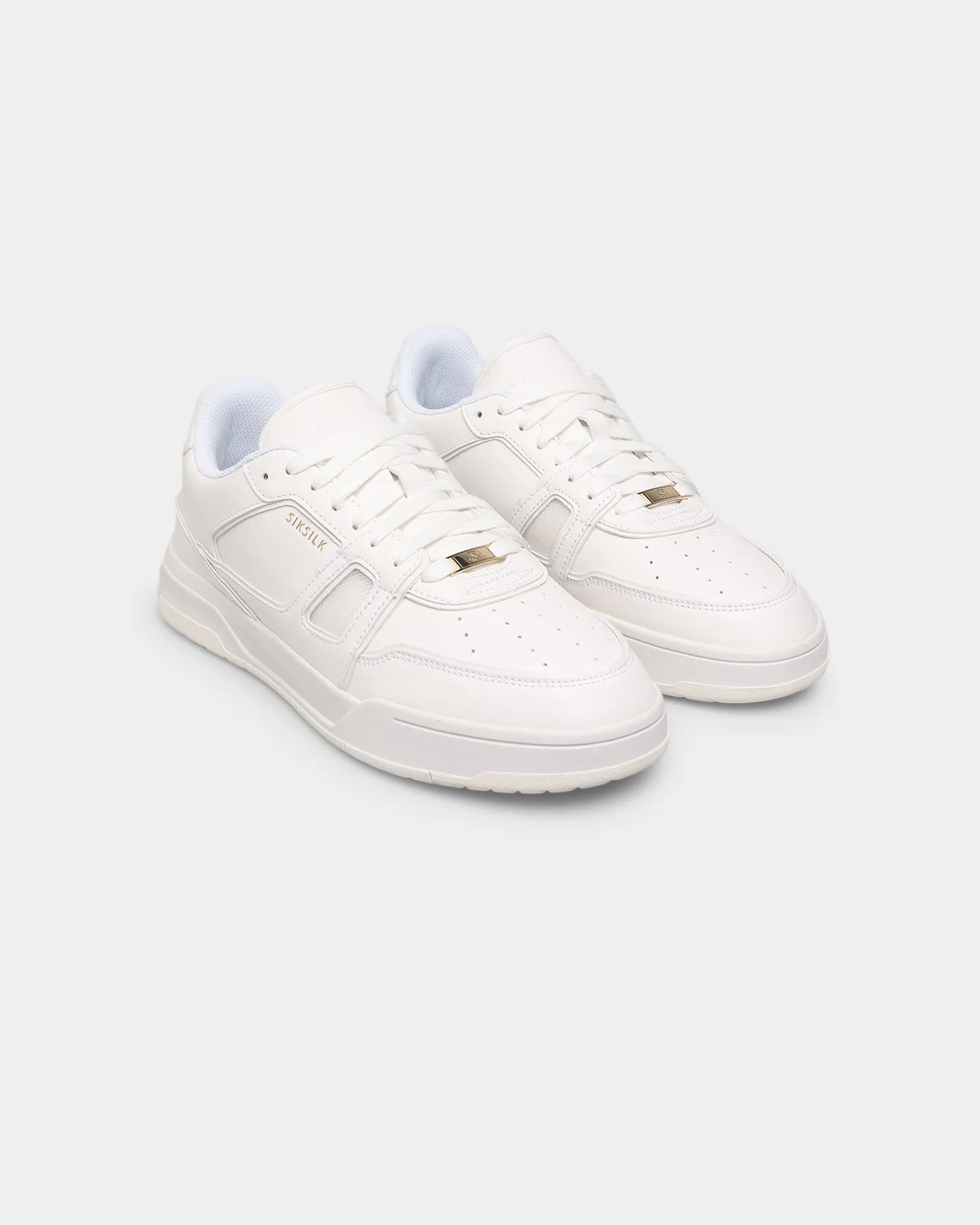 Sik Silk Court Lauda White/White/Gold Impact Diffusing Heel Cushioned look