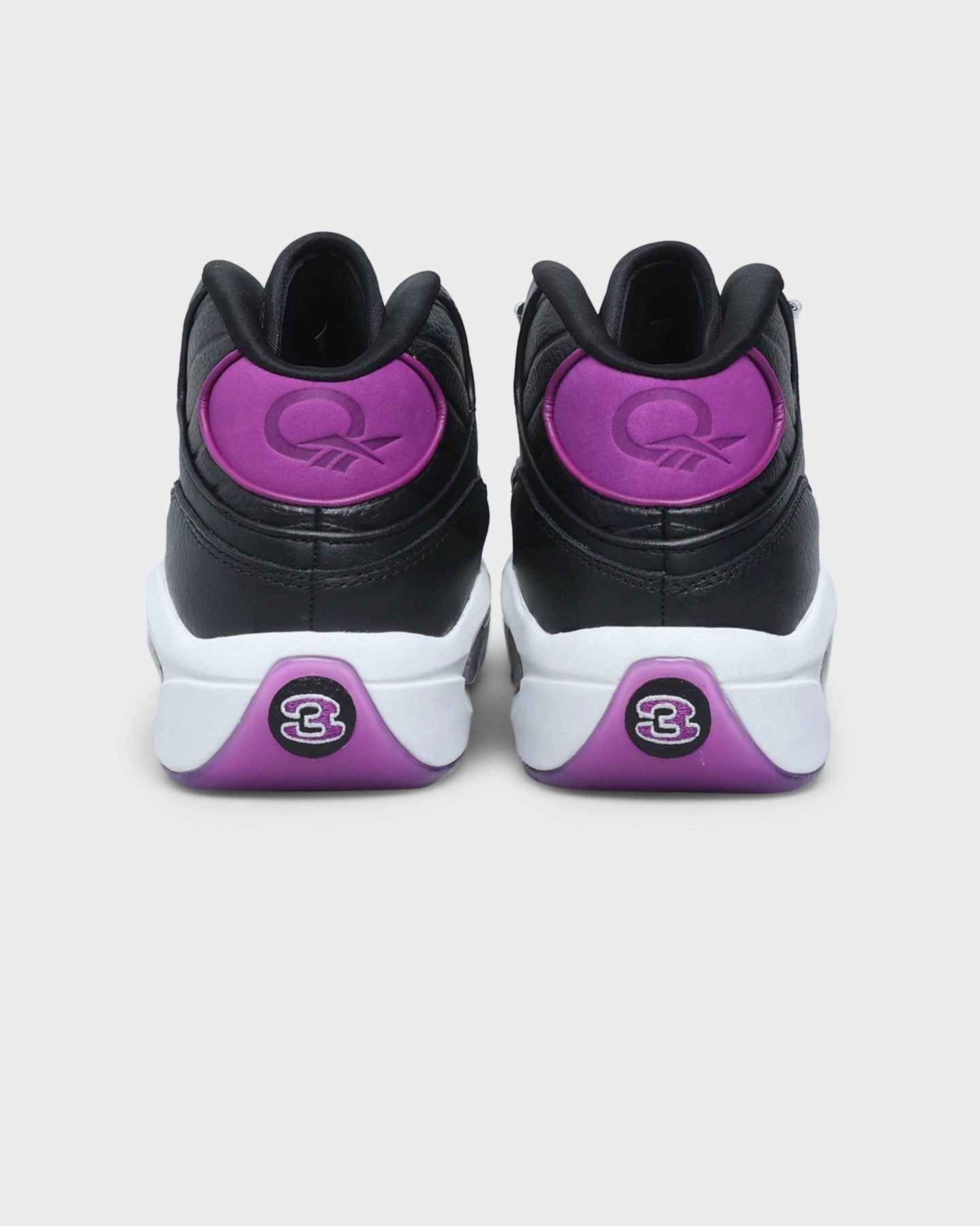 Reebok Question Mid Core Black/Aubergine/Pure Grey Ergonomic Contouring Heel Stabilization