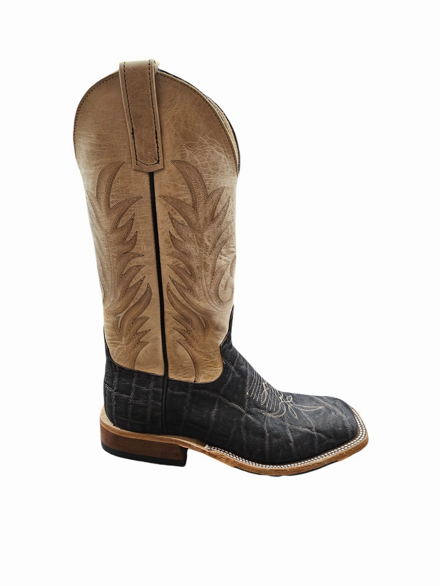 MEN'S ANDERSON BEAN EXCLUSIVE CHOCOLATE ELEPHANT WESTERN BOOTS 340753 Microfiber Edge Binding Slim flexibility