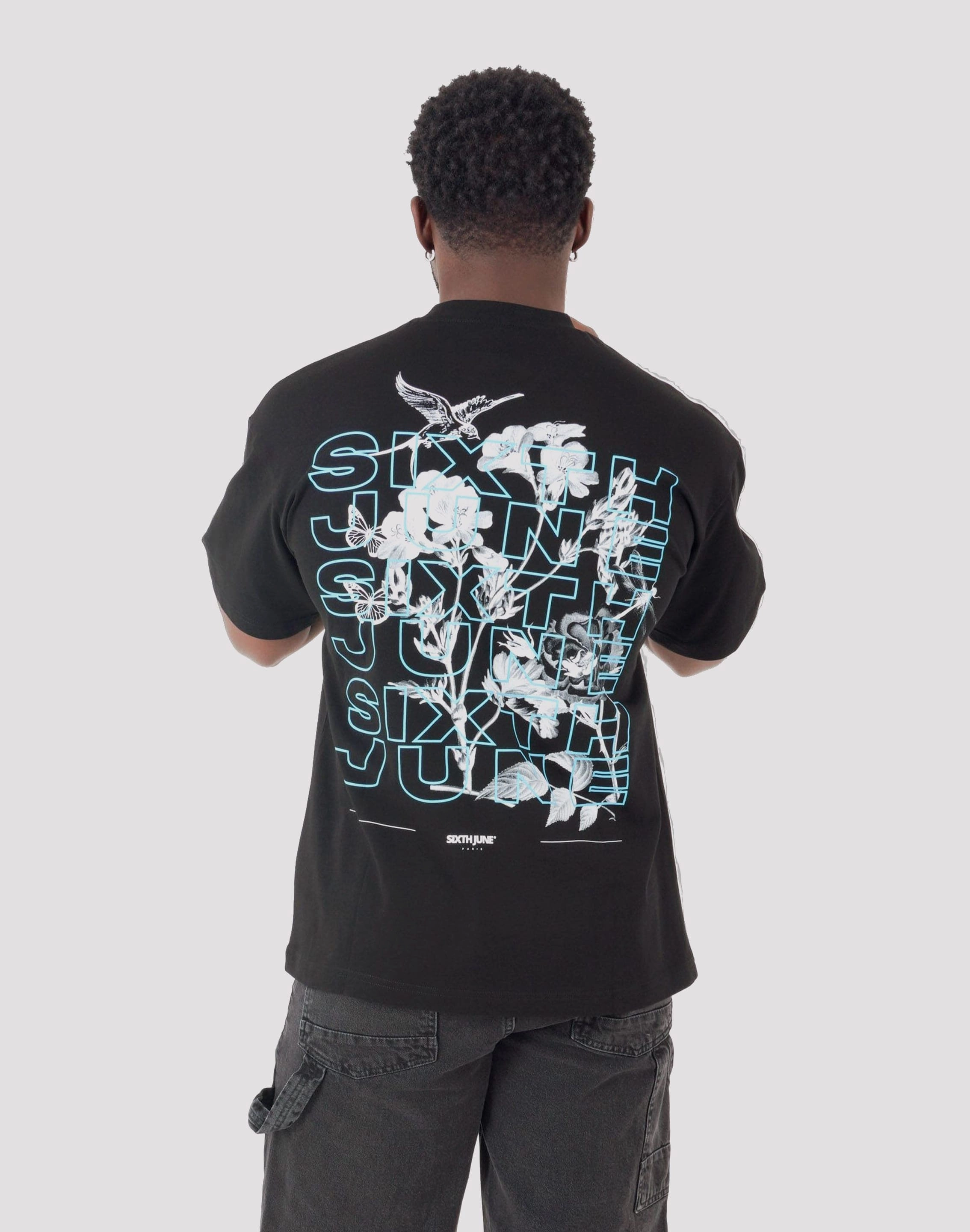 swimmers' safety SJP DISTRIBUTION COMPANY Sixth June Flower Square Black Tee